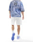 Brave Soul co-ord heavyweight textured cargo shorts in white