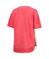 ფოტო #3 პროდუქტის Women's Scarlet Distressed Nebraska Huskers Vintage-Like Wash Poncho Captain T-shirt