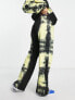 Фото #2 товара ASOS DESIGN oversized jogger with neon tiedye side detail in black