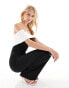 Vesper Tall bandeau contrast wide leg jumpsuit in monochrome