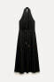 Фото #6 товара Платье миди с горловиной халтер — zw collection ZARA