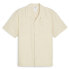 Фото #1 товара Puma Mmq Seersucker Short Sleeve Button Up Shirt Mens Off White Casual Tops 6240