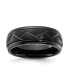 Фото #4 товара Stainless Steel Black IP-plated Brushed Center 8.00mm Band Ring