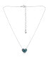 Фото #3 товара Macy's abalone Inlay Heart Pendant Necklace