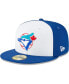 Фото #1 товара Men's White Toronto Blue Jays Cooperstown Collection Wool 59FIFTY Fitted Hat