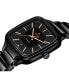 ფოტო #2 პროდუქტის Unisex Swiss Automatic True Square Black High-Tech Ceramic Bracelet Watch 38mm