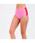 Women's Color Block High-Waisted Bikini Bottom