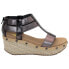 Фото #1 товара Volatile Zayanta Metallic Espadrille Wedge Womens Silver Casual Sandals PV148-9