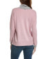 Фото #2 товара Amicale Cashmere Colorblocked Cashmere Sweater Women's Pink Xs