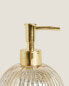 Mercurised glass bathroom soap dispenser