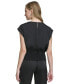 Фото #2 товара Women's Banded-Waist Extended-Shoulder Top