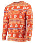 Фото #3 товара Пижама Concepts Sport мужская Оранжевая Clemson Tigers Ugly Sweater Knit Top and Pant Set