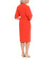 Фото #2 товара Women's V-Neck Scuba-Crepe Midi Dress