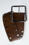 Фото #9 товара Пояс фантазийный кожаный с заклепками ZARA