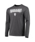 ფოტო #3 პროდუქტის Men's Crimson, Heathered Charcoal Distressed Indiana Hoosiers Meter Long Sleeve T-shirt and Pants Sleep Set