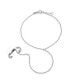 ფოტო #1 პროდუქტის Trendy Delicate Hand Chain Dancer Slave Bracelet For Women And Ring Sterling Silver Adjustable