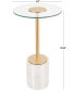 Фото #4 товара 16" x 16" x 22" Acrylic Elevated Base and Gold-Tone Stand Accent Table