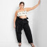 Фото #2 товара Women's High-Waisted Fold Over Cargo Pants - Future Collective with Jenny K.