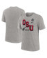 Men's Heather Gray Ohio State Buckeyes Blitz Roll Call Tri-Blend T-Shirt