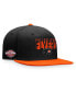Фото #1 товара Men's Black, Orange Philadelphia Flyers Fundamental Colorblocked Snapback Hat