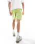 ASOS DESIGN short in green gingham check