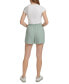 Фото #5 товара Women's Smocked-Waist Double-Crepe Pull-On Cotton Shorts