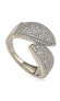 Suzy Levian Sterling Silver Cubic Zirconia Pave Bypass Ring