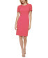 ფოტო #1 პროდუქტის Petite Short-Sleeve Sheath Dress