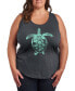 Фото #1 товара Trendy Plus Size Summer Sea Turtle Graphic Tank