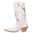 Dingo Queen A Hearts Round Toe Cowboy Womens White Casual Boots DI174-100 7.5 - фото #3