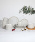 Фото #2 товара Parchment Embossed 16 Piece Dinnerware Set, Service for 4
