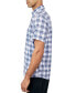 Men's Regular Fit Non-Iron Performance Stretch Floral Check Print Button-Down Shirt