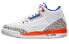Фото #2 товара Jordan Air Jordan 3 Knicks 中帮 复古篮球鞋 GS 白蓝橙 / Кроссовки Jordan Air Jordan 398614-148