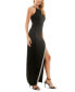 Juniors' High Slit Asymmetrical Sequin-Trim Gown, Created for Macy's