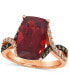 Pomegranate Garnet (6-3/4 ct. t.w.) & Diamond (1/4 ct. t.w.) Statement Ring in 14k Rose Gold