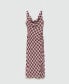 Фото #4 товара Women's Check-Print Midi-Dress