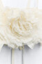 Фото #4 товара Кроп-топ с рельефным цветком ZARA