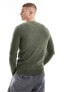 Calvin Klein cotton nylon mouline sweater in green