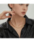 ფოტო #3 პროდუქტის 18K Gold Plated Paper Clip Chain with Freshwater Pearls - Mollie Necklace 17" For Women