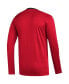 Фото #3 товара Men's Red Carolina Hurricanes AEROREADY® Long Sleeve T-shirt