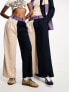 Фото #3 товара Reclaimed Vintage unisex wide leg colour block trousers