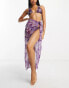 Фото #1 товара Brave Soul sarong in purple floral print