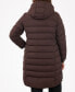 Фото #2 товара Women's Plus Size Hooded Faux-Leather-Trim Puffer Coat, Created for Macy's