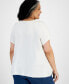 Plus Size Pleat-Neck Top, Created for Macy's