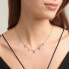 Shiny steel necklace with zircons Desideri BEIN014