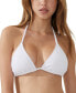 Фото #2 товара Women's Textured Slider Triangle Bikini Top