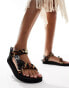 Arizona Loves Trekky bandana leopard print sandals in multi