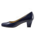 Фото #4 товара Trotters Penelope T1355-427 Womens Blue Wide Leather Pumps Heels Shoes 6