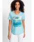 ფოტო #1 პროდუქტის Women's 100% Cotton Short Sleeve Dolphin Placement Print Tee