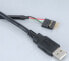 Фото #1 товара Akasa 0.4m USB (A) - 0.4 m - USB A - Black